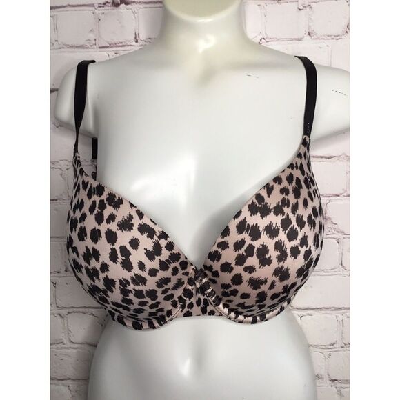 34DD Victoria's Secret Biofit Demi Uplift Bra Underwire Animal Print (228) - Picture 2 of 14